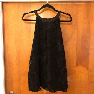 LOFT- High Neck Halter Lasercut Valore Tank - L